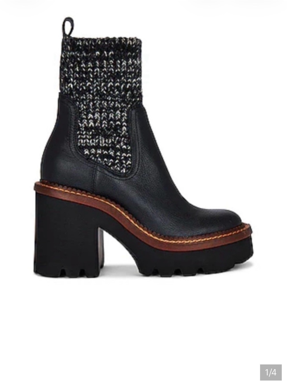 Dolce Vita Drago Black Leather Platform Boot